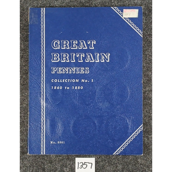 1864-1880 GRT BRITAIN PENNIES BOOKLET