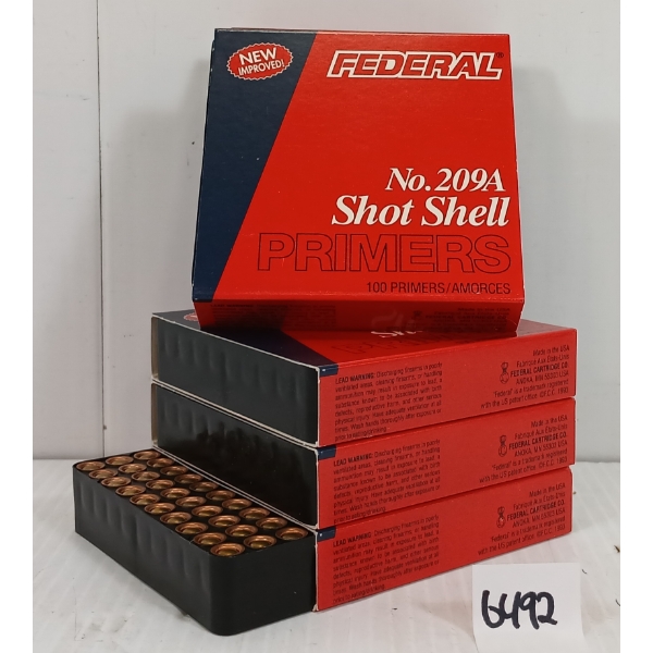 PRIMERS: APPROX 400X FEDERAL NO. 209A SHOTSHELL PRIMERS