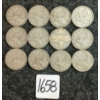 Image 1 : LOT OF 12 - 1945-1957 CDN 25 CENT COINS 