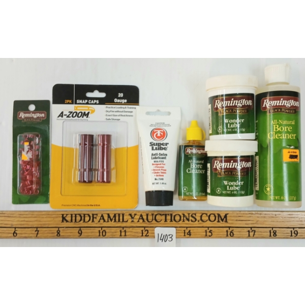 JOB LOT - BORE CLEANERS, LUBES, CAP GUARDS & 20GA SNAP CAPS