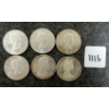 Image 2 : LOT OF 6 - 1962 & 1965 CDN SILVER 50 CENT COINS