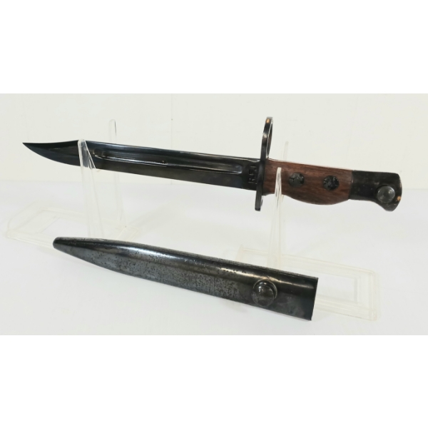 R.F.I. LEE ENFIELD JUNGLE CARBINE BAYONET W/ SCABBARD