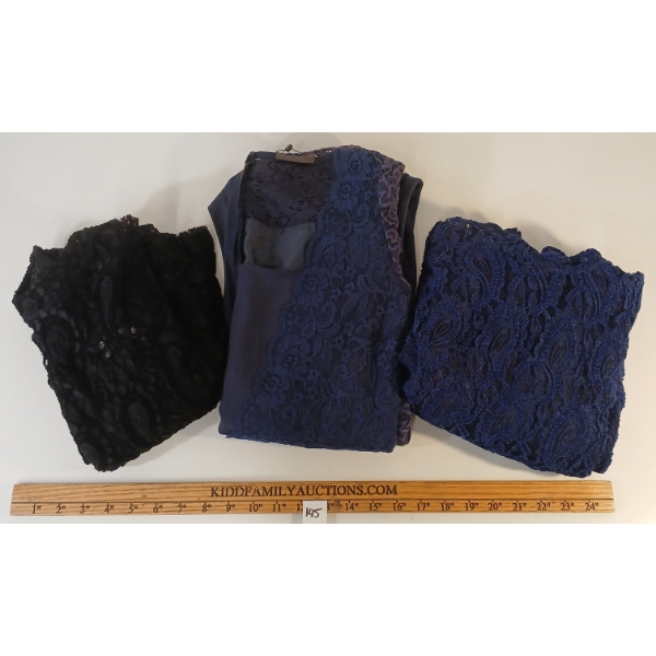 LOT OF 3 - WOMEN'S MINIMUM LONG-SLEEVED LACE ROMPER & DRESSES - FT SELLA DRESSES & SUE JUMPSUIT