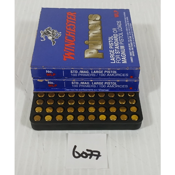 PRIMERS: APPROX 400X WINCHESTER NO. WLP LARGE PISTOL STANDARD / MAGNUM PRIMERS
