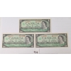 LOT OF 3 - 1967 CDN $1 BANKNOTES - SEQUENTIAL & UNCIRCULATED