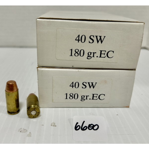AMMO: 100X .40 S&W - 180 GR FMJ - RELOADS