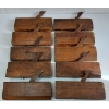 Image 2 : LOT OF 10 - ENGLISH VICTORIAN BEECH WOOD MOULDING PLANES