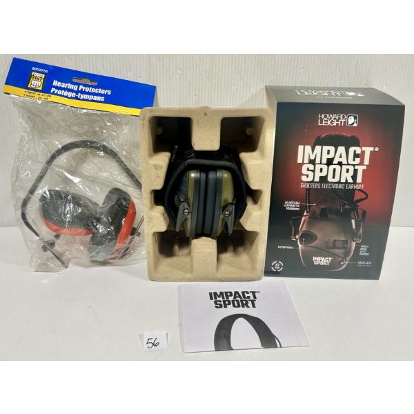 LOT OF 2 - STANDARD & ELECTRONIC EAR MUFFS