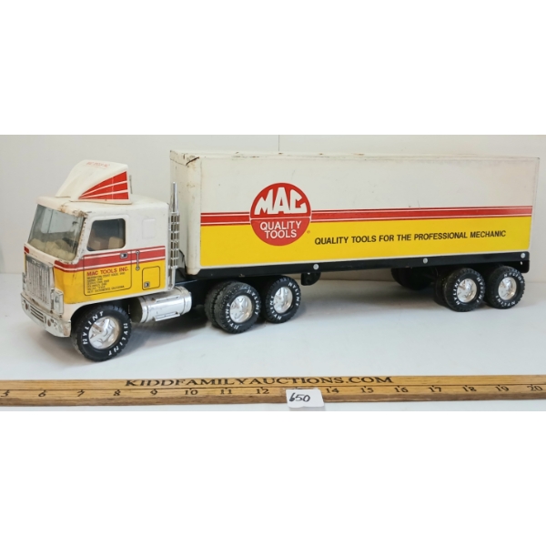 NYLINT PRESSED STEEL MAC TOOL TRUCK & TRAILER