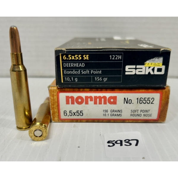 AMMO: 40X MIXED 6.5X55 - 156 GR.
