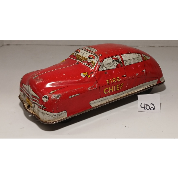 COURTLAND TIN FIRE CHIEF WIND UP CAR