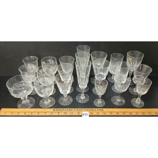 LOT OF 21 - MISC CUT-GLASS WARE