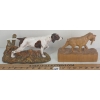 Image 2 : LOT OF 2 - ROYAL DOULTON & WOOD CARVED HUNTING DOG FIGURES