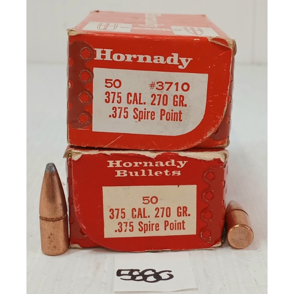 BULLETS: 100X HORNADY .375 - 270GR - SPIRE POINT