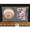 Image 1 : 1992 MVP MLB TORONTO BLUE JAYS JOE CARTER CARD & BASEBALL - AUTOGRAPHED