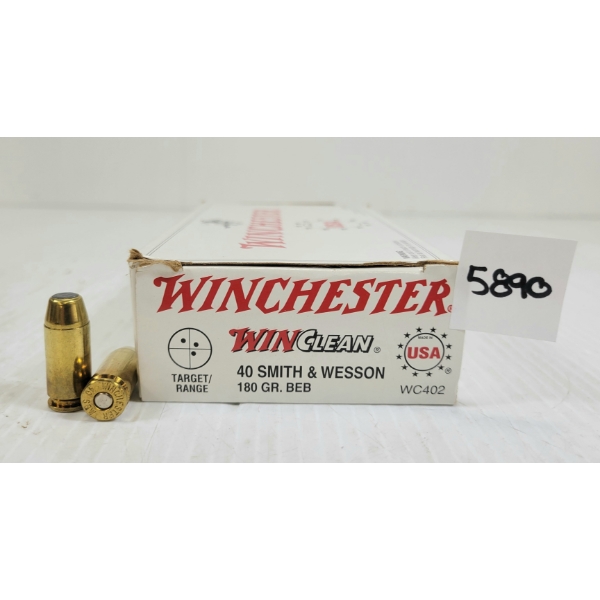 AMMO: 50X WINCHESTER WINCLEAN .40 S&W - 180GR - BEB
