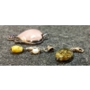 Image 3 : LOT OF 4 - ROSE QUARTZ, PEARL & CRYSTAL PENDANTS