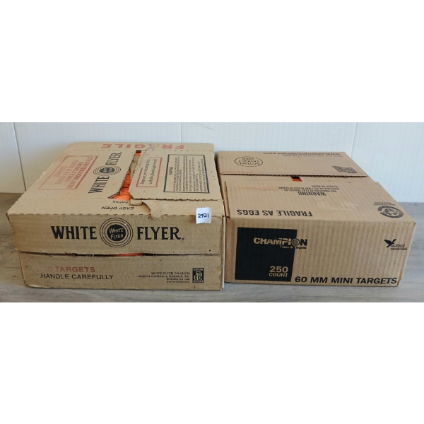 LOT OF 2 - CHAMPION & WHITE FLYER CLAY PIGEONS - FACTORY SEALED 