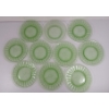 Image 2 : LOT OF 10 - GREEN DEPRESSION GLASS LUNCH PLATES