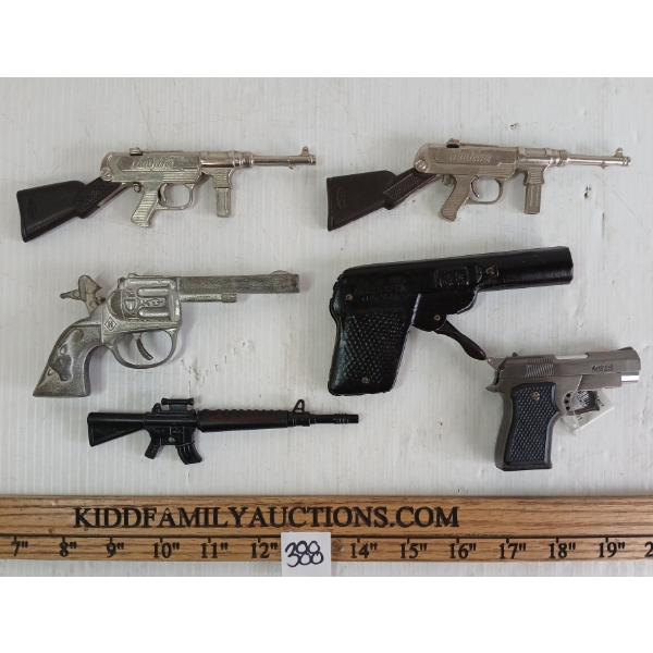 LOT OF 6 - CLICKER & LIGHTER REPLICA GUNS