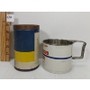 Image 2 : LOT OF 2 - FIVE ROSES FLOUR SIFTER & ROSE BRAND BAKING POWDER - 16 OZ
