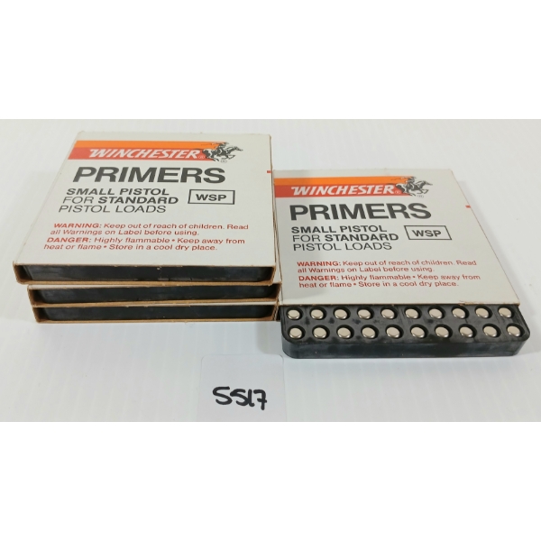PRIMERS: APPROX 350X WINCHESTER SMALL PISTOL STANDARD PRIMERS - WSP