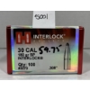 Image 1 : BULLETS: 100X HORNADY .30 - 180 GR - SP INTERLOCK - SEALED