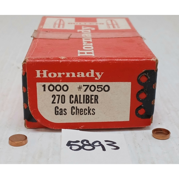 GAS CHECKS: 1000X HORNADY .270 GAS CHECKS - SEALED