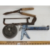 Image 2 : LOT OF 6 - CAULKING GUN, GARDEN SHEARS & HACK SAW, ETC.