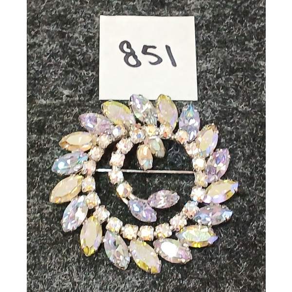 SHERMAN RHINESTONE BROOCH