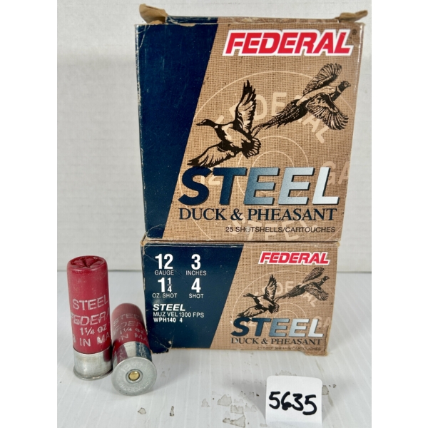 AMMO: 50X FEDERAL 12 GA 3 IN - #4 STEEL