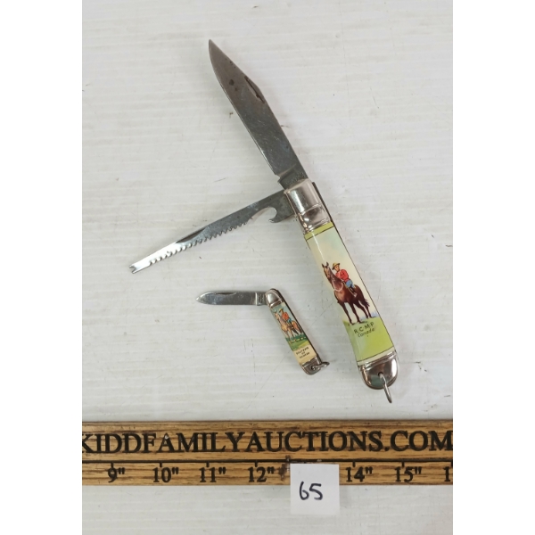 LOT OF 2 - RICHARDS SHEFFIELD R.C.M.P. POCKET KNIVES