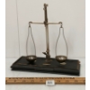 Image 1 : DOUBLE-PAN APOTHECARY SCALE - BRASS - C. LATE 19TH CENTURY