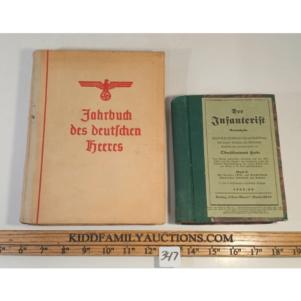 LOT OF 2 - 1935-1936 GERMAN "THE INFANTRYMAN HANDBOOK" & 1941 "YEARBOOK OF THE GERMAN ARMY"