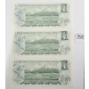 Image 2 : LOT OF 3 - 1973 CDN $1 BANKNOTES - SEQUENTIAL