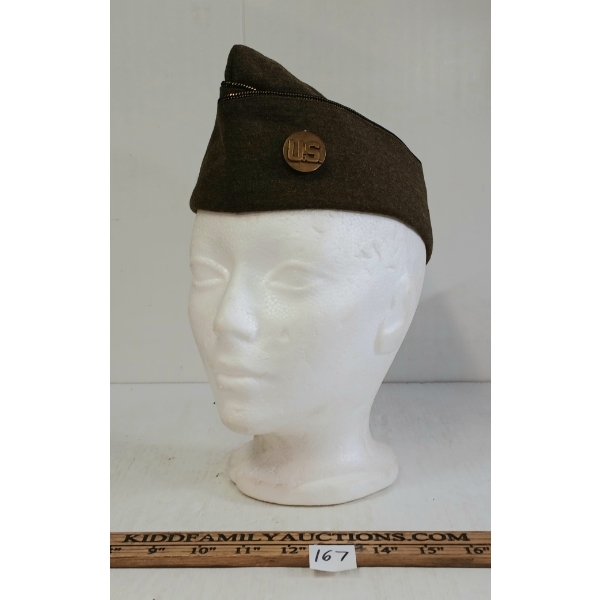 WWII US OFFICER'S WEDGE CAP