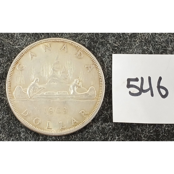 1963 CDN SILVER DOLLAR - VOYAGEUR