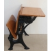 Image 2 : ANTIQUE SCHOOLHOUSE DESK W/ FOLDING BENCH SEAT