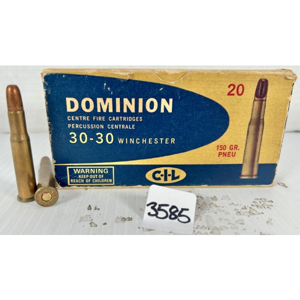 AMMO: 20X CIL .30-30 WIN - 150 GR PNEUMATIC HP