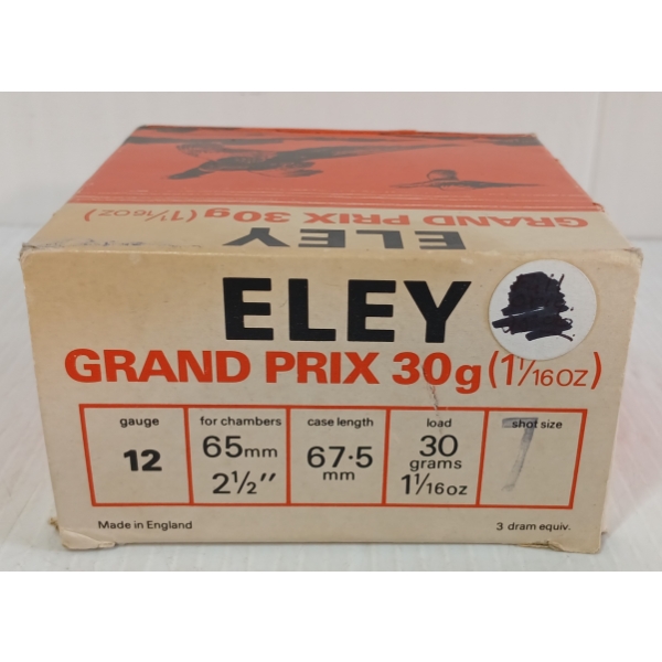 AMMO: 25X ELEY GRAND PRIX - 12GA - 2 1/2IN - #7 SHOT - SEALED