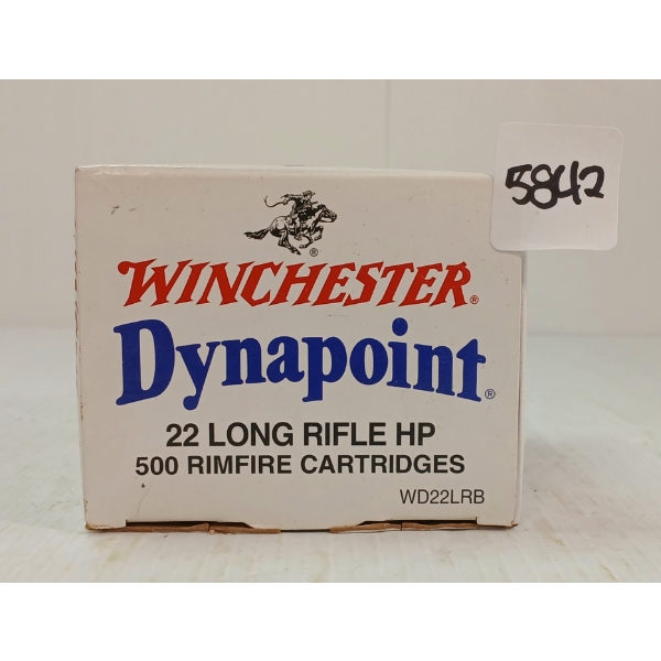 AMMO: APPROX 500X WINCHESTER DYNAPOINT .22 LR - 40GR - HP - SEALED