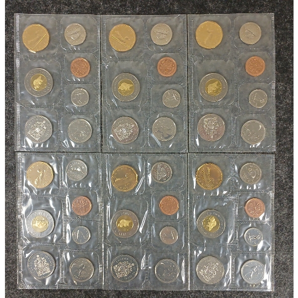 LOT OF 6 - 2000 CDN UNCIRCULATED PROOF SETS