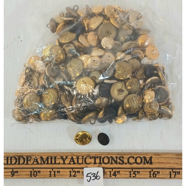 JOB LOT - CDN UNIFORM BUTTONS - INCL WOMEN'S ARMY, ARTILLERY, ETC