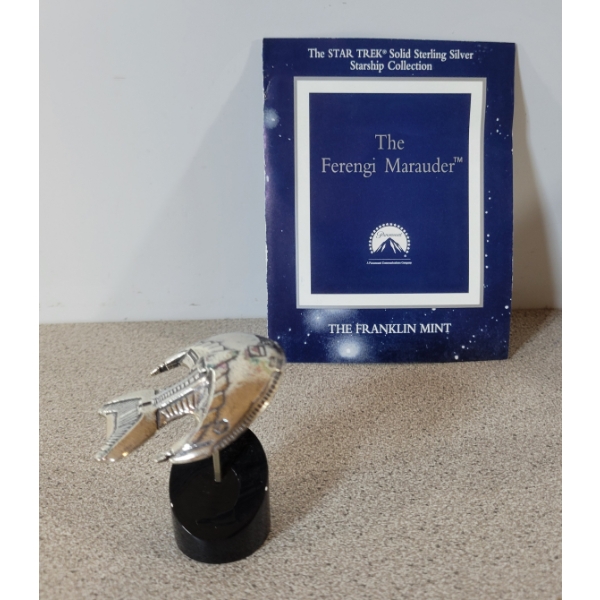 FRANKLIN MINT - STAR TREK "FERENGI MARAUDER" SOLID STERLING SILVER