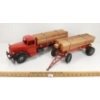 Image 1 : SMITH MILLER L MACK LUMBER TRUCK W/ PUP TRAILER