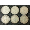 Image 2 : LOT OF 6 - 1955-1965 CDN 25 CENT COINS