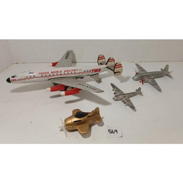 LOT OF 4 - AROMATE, DINKY & E.T. CO AIRPLANES - INCL SEAPLANE, VIKING, ETC.