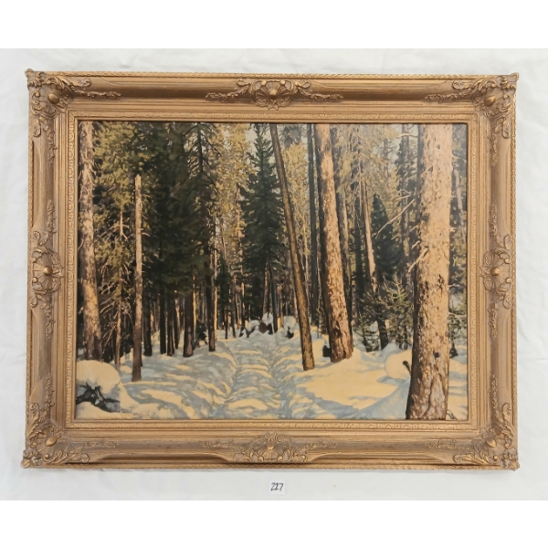 WINTER TRAIL BY FRANZ JOHNSTON (1888-1949) - FRAMED PRINT ON BOARD