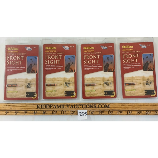 LOT OF 4 - ALLEN UNI-BEAD HIGH VISIBILITY FRONT SIGHTS