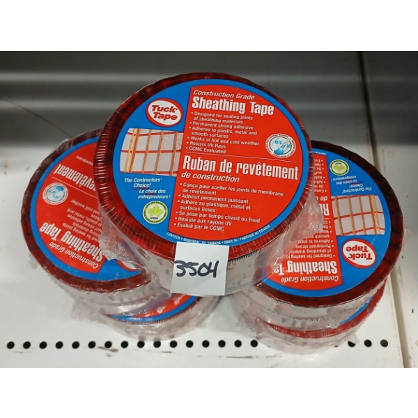 LOT OF 5 - TUCK TAPE SHEATHING TAPE